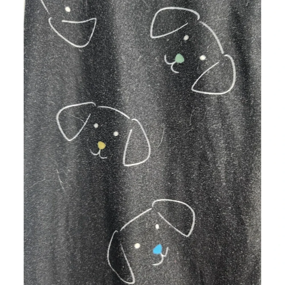 LuLaRoe Tween Black Dog Face Print Leggings‎